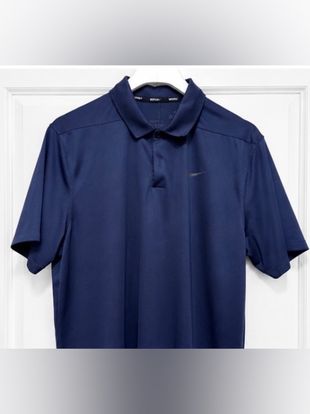 Nike Men’s Dry Fit Navy Polo Performance Golf Shirt - Large
